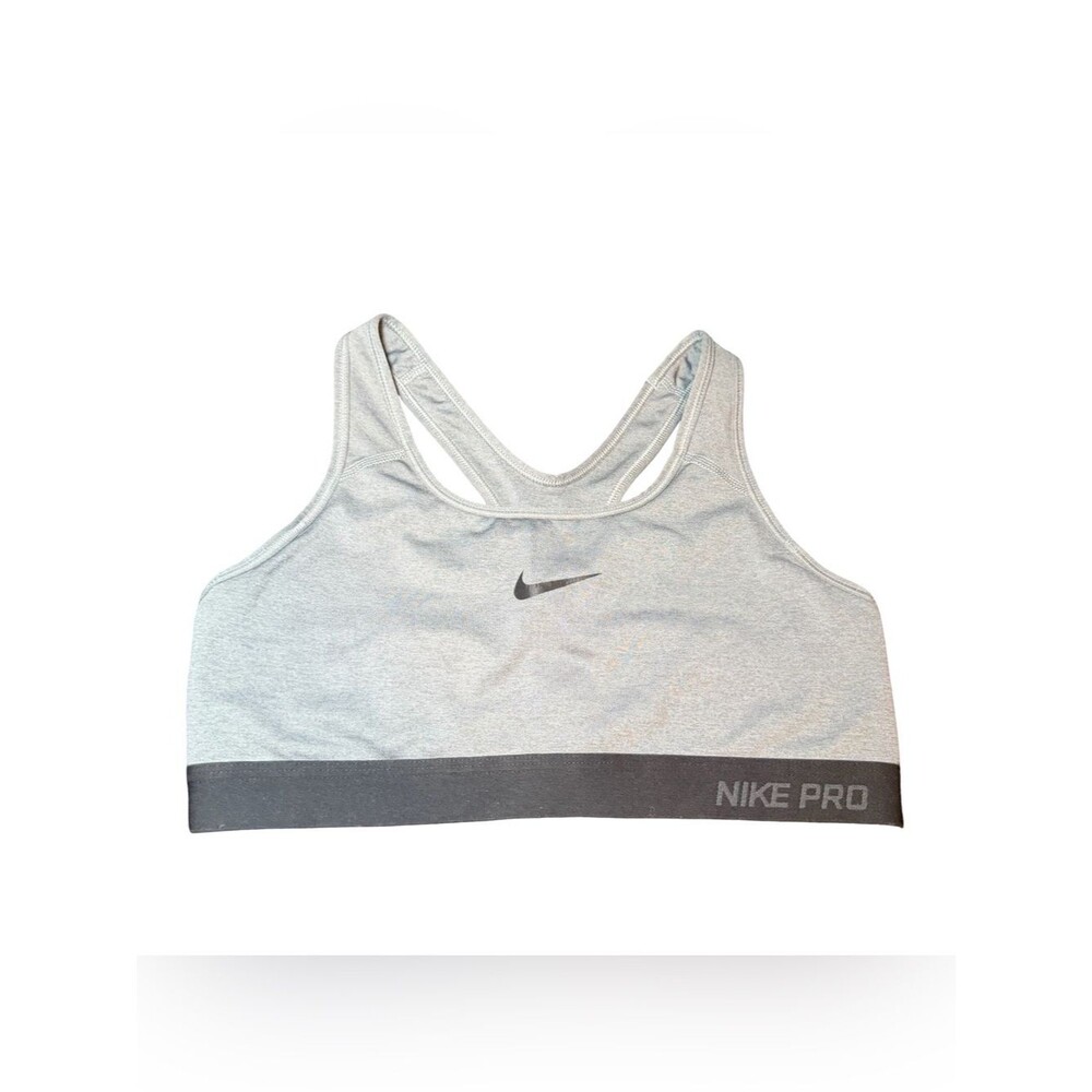 Nike Women's Dri-FIT Sports Bra - Gray & Black